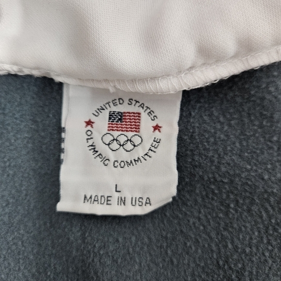 United States Olympic Committee White & Gray Colorblock Jacket Size Large Q52 - Picture 9 of 11
